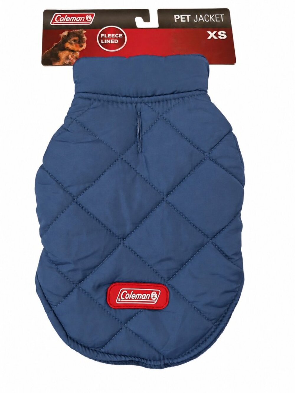 Coleman Pet Jacket XS Navy Blue Quilted Fleece Lined Dog Coat NWT